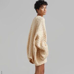 The Frankie Shop Pailey Braided Sweater - Cream - One Size